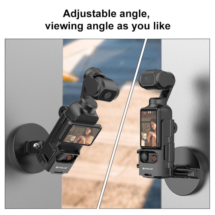 حامل سطح مكتب مغناطيسي بإطار حماية PULUZ لـ DJI OSMO Pocket 3، قاعدة قابلة للتعديل بزاوية، حامل سطح مكتب مغناطيسي