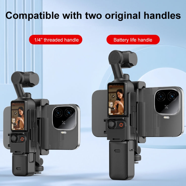 مشبك هاتف PULUZ لتوسيع الإطار الواقي لـ DJI OSMO Pocket 3، متوافق مع عمود الحامل الثلاثي