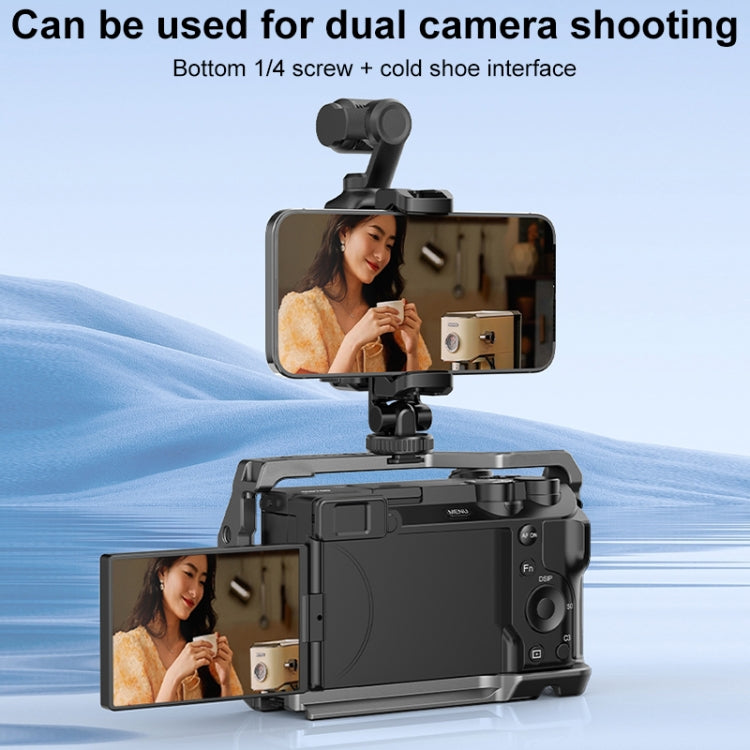 مشبك هاتف PULUZ لتوسيع الإطار الواقي لـ DJI OSMO Pocket 3، متوافق مع عمود الحامل الثلاثي
