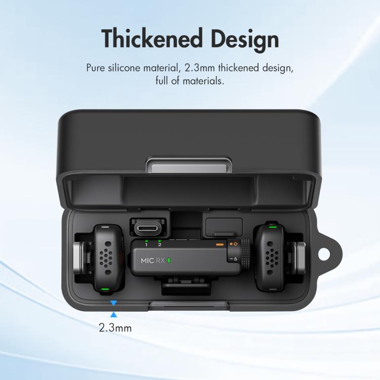 حافظة شحن PULUZ من السيليكون المقاوم للخدش، لـ DJI Mic Mini