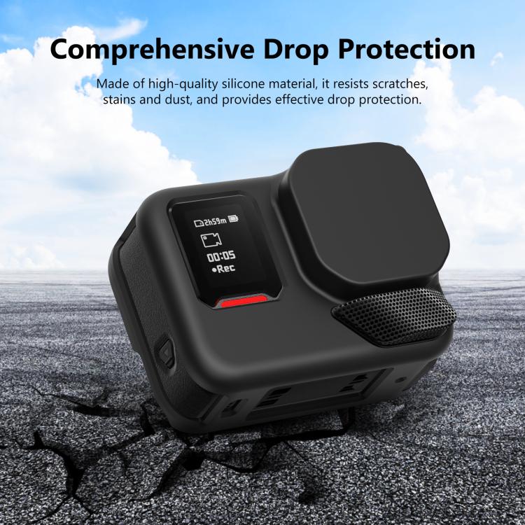 For Insta360 Ace Pro 2 PULUZ Body Silicone Protective Case with Lens Cap & Strap