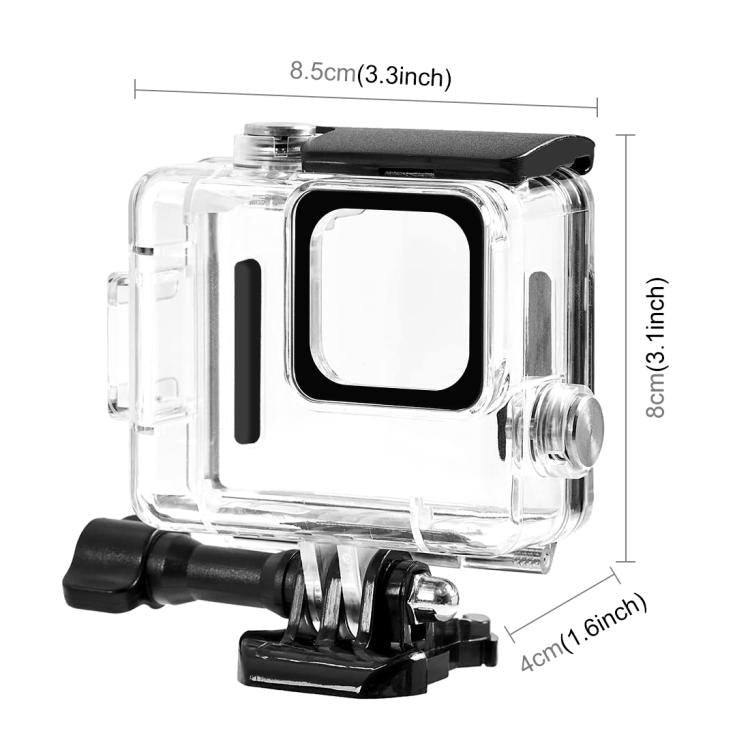 For GoPro HERO 4K 2024 PULUZ 60m / 196ft Waterproof Housing Protective Case with Buckle Basic Mount & Screw