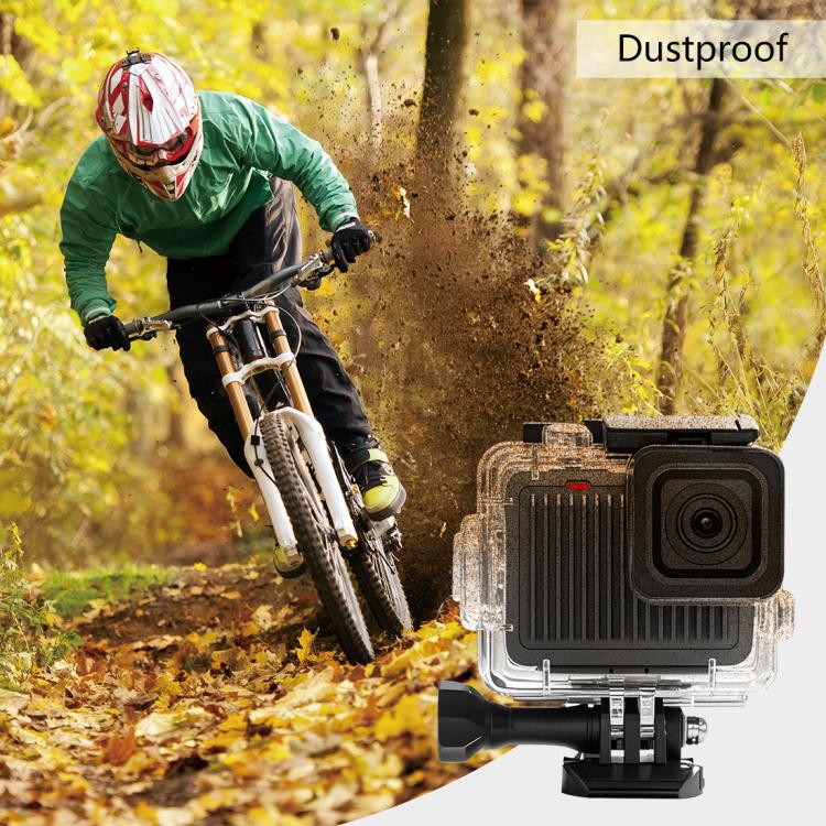 For GoPro HERO 4K 2024 PULUZ 60m / 196ft Waterproof Housing Protective Case with Buckle Basic Mount & Screw