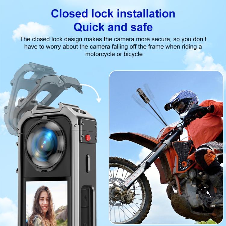 For Insta360 X4 PULUZ Aluminum Alloy Protective Cage Rig Expand Cold Shoe Housing Frame, Protective Cage
