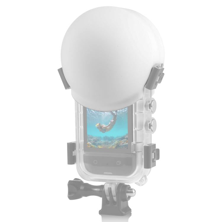 For Insta360 X5 PULUZ Invisible Dive Case Lens Guard Silicone Protective Lens Cap Cover