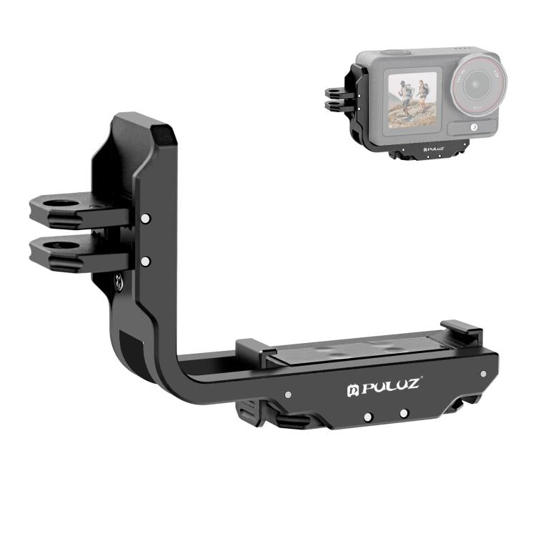 لـ DJI Osmo Action 5 Pro / 4 / 3 PULUZ حامل معدني مغناطيسي سريع الفك على شكل حرف L للتصوير الرأسي والأفقي، لـ DJI Osmo Action 5 Pro / 4