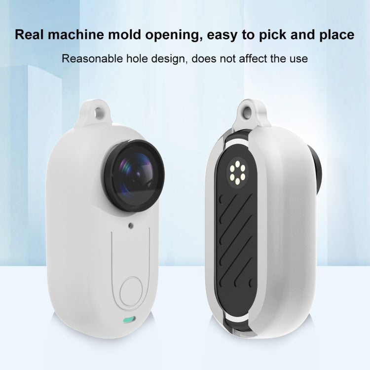 جراب سيليكون لكاميرا Insta360 GO 3 PULUZ مع غطاء للعدسات، جراب سيليكون مع غطاء للعدسات (أبيض)، جراب سيليكون مع غطاء للعدسات (أسود)، جراب سيليكون مع غطاء للعدسات (أحمر)