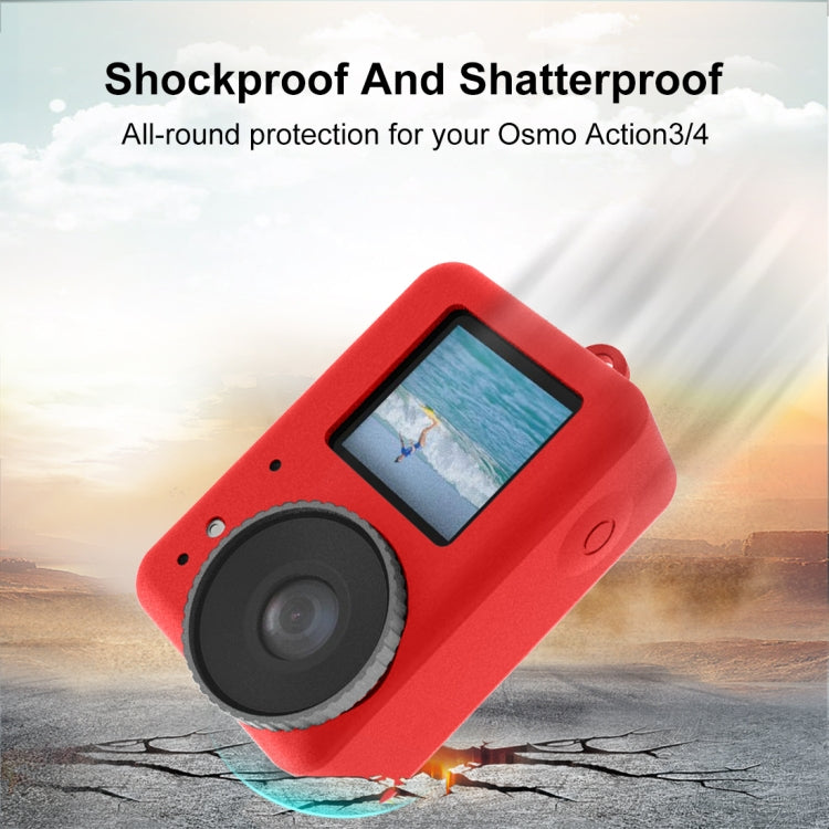For DJI Osmo Action 4 / 3 PULUZ Silicone Protective Case with Lens Cap