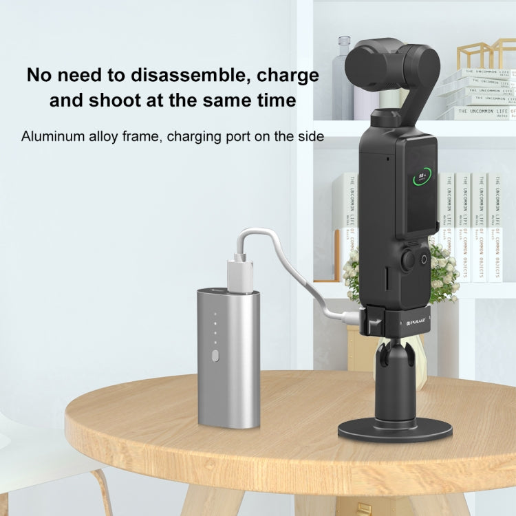 For DJI OSMO Pocket 3 PULUZ USB-C / Type-C Dock Desktop Charging Base Aluminum Alloy Bracket, Desktop Charging Base