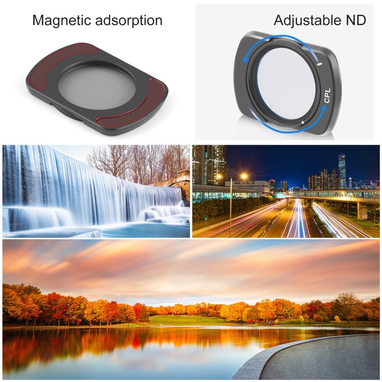 For DJI Pocket 3 PULUZ Magnetic Camera Lens CPL Filter