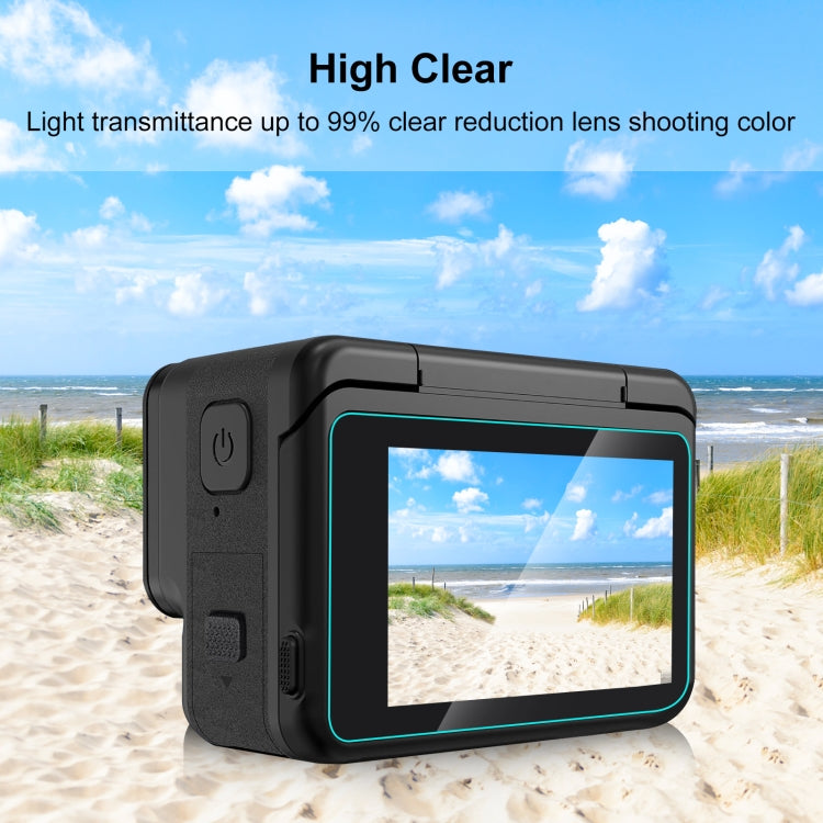 For Insta360 Ace Pro PULUZ 3 in 1 Rear & Front Screen + Lens Tempered Glass Film