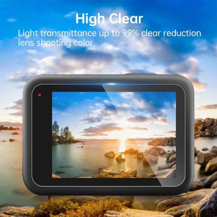 For GoPro HERO13 Black PULUZ 3 in 1 Lens and Front Back Screen 9H 2.5D Tempered Glass Film