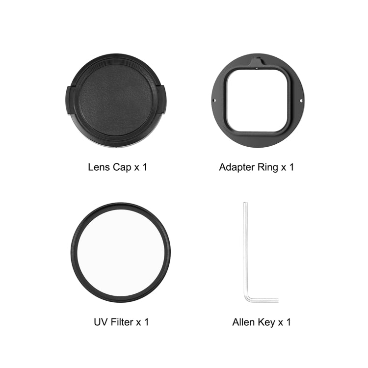 For Insta360 Ace Pro PULUZ 52mm UV Lens Filter Adapter Ring with Lens Cover, For Insta360 Ace Pro Filter Adapter Ring