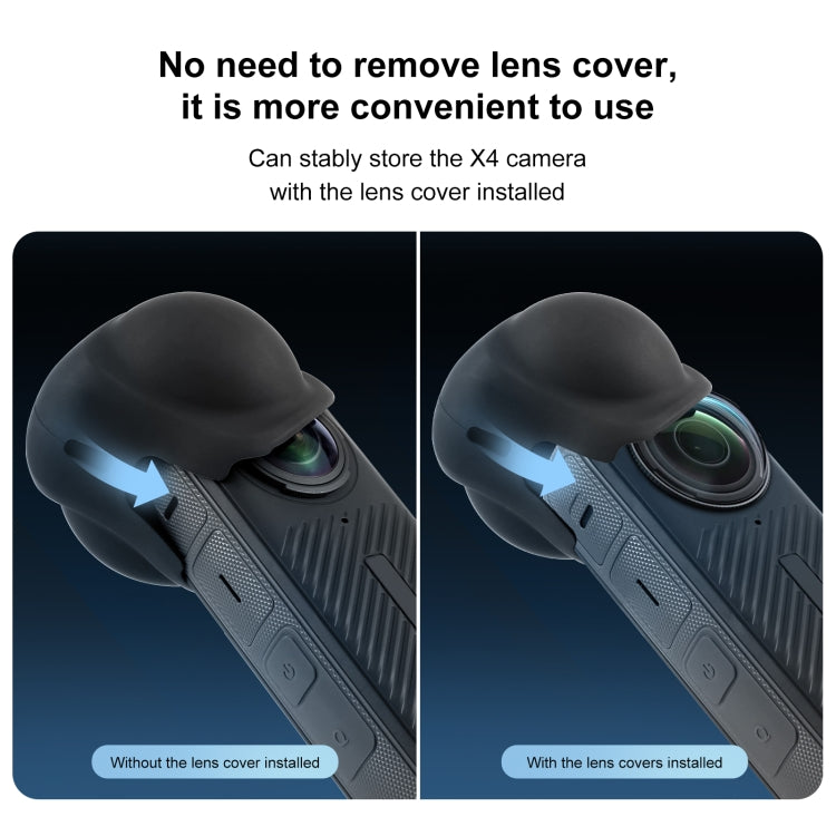 For Insta360 X4 PULUZ Silicone Protective Lens Cover