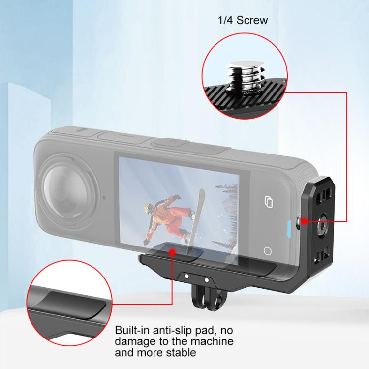 For Insta360 X4 PULUZ Vertical Horizontal Shooting Quick Release Metal L Bracket, For Insta360 X4 / X5