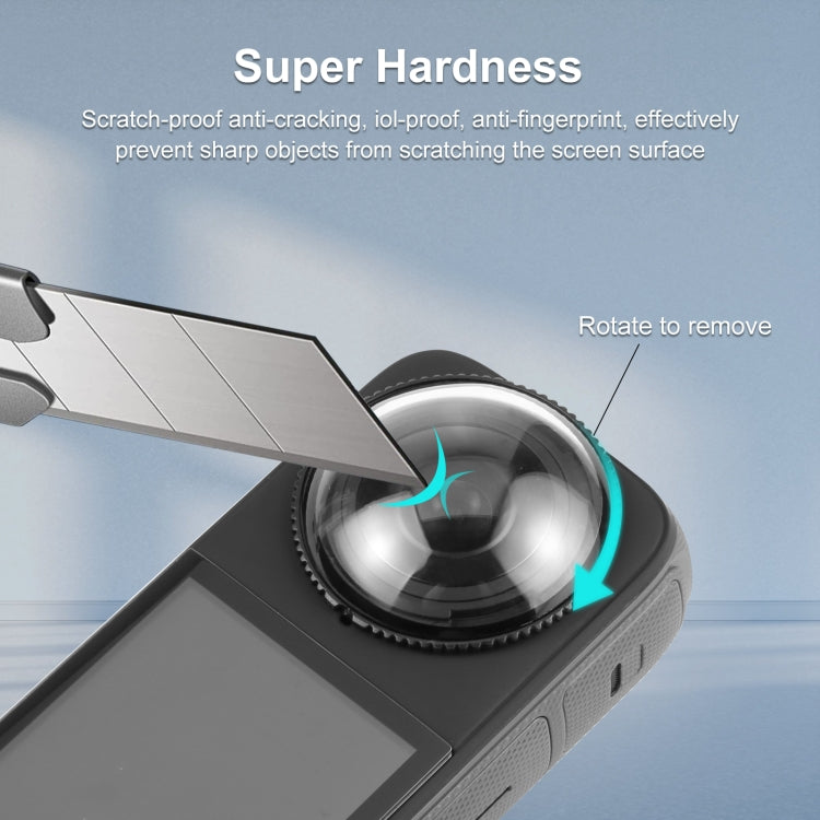 For Insta360 X4 PULUZ Rotation Optical Glass Lens Guard Protective Cover, Glass Lens Guard