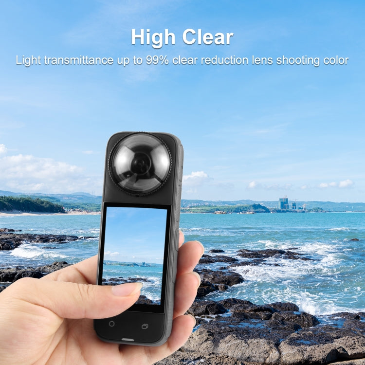 For Insta360 X4 PULUZ Rotation Optical Glass Lens Guard Protective Cover, Glass Lens Guard
