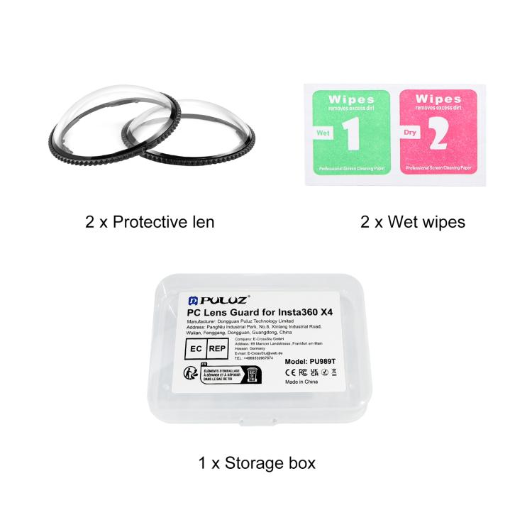For Insta360 X4 PULUZ Rotation PC Lens Guard Protective Cover, PC Lens Guard