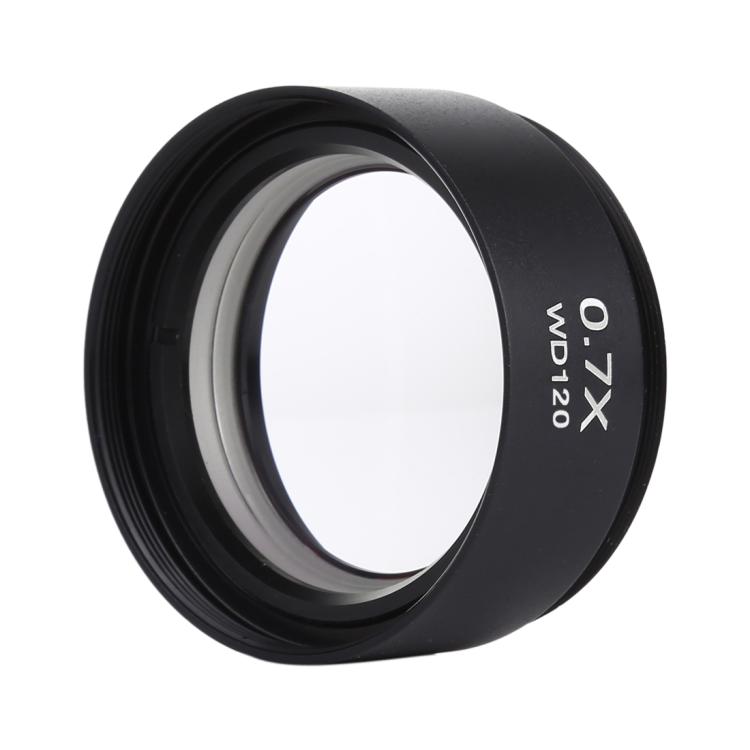 Stereo Microscopes Auxiliary Objective Lens Barlow Lens Magnifier 0.7X WD120