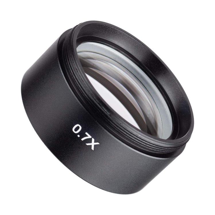 Stereo Microscopes Auxiliary Objective Lens Barlow Lens Magnifier 0.7X WD120