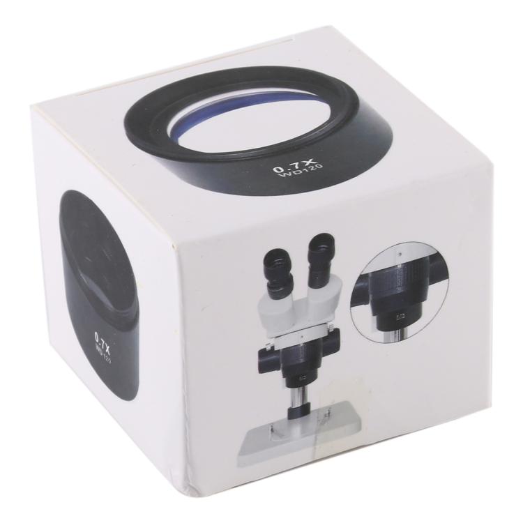 Stereo Microscopes Auxiliary Objective Lens Barlow Lens Magnifier 0.7X WD120