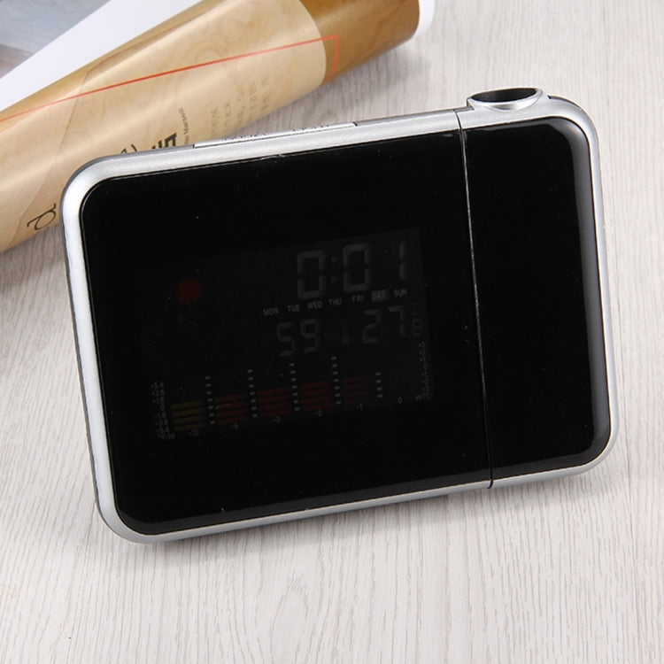 Multifunctional Digital Color LCD Display LED Projection Alarm Clock with Weather Station / Temperature / Humidity / Calendar, LED Projection Alarm Clock