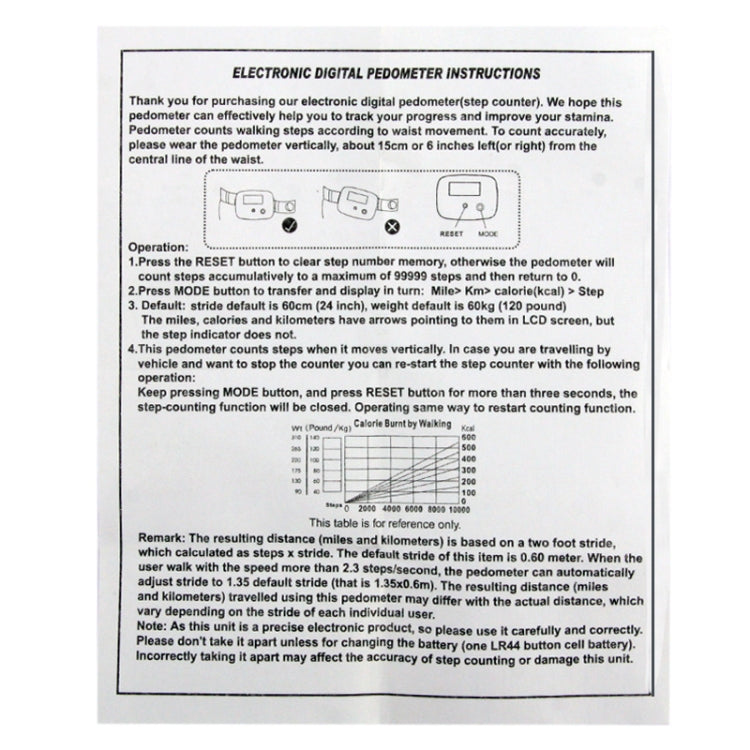 Multifunction Digital Electronic Pedometer Step Counter