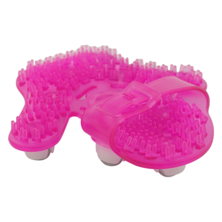 Thickened Palm-shaped Handheld Ball Meridian Massager, Nine balls Magenta, Nine balls Blue