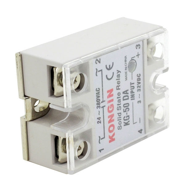 مرحل الحالة الصلبة SSR-40DA تيار متردد 24-480 فولت للتحكم في درجة الحرارة PID، الإدخال: تيار مستمر 3-32 فولت، KG-50DA