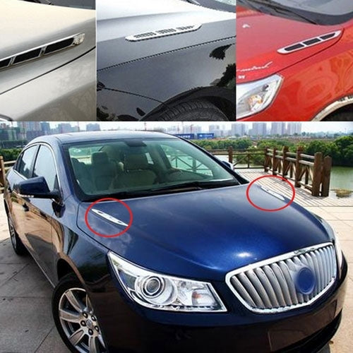 2 PCS Bonnet Air Flow Vent Fender Sticker for Car Decoration, Size: 36.5cm x 3.5cm x 1cm, Size: 36.5cm x 3.5cm x 1cm