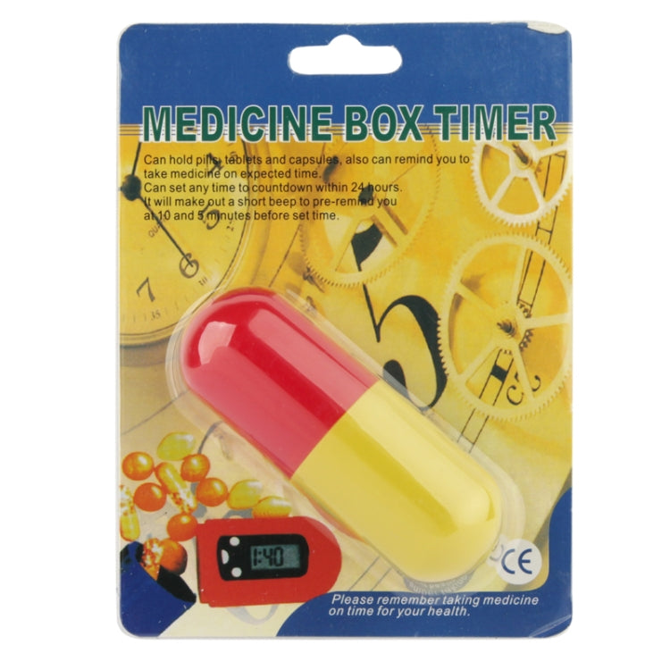 Portable Timer Pill Medicine Reminder Drug Box Keychain, Medicine Reminder