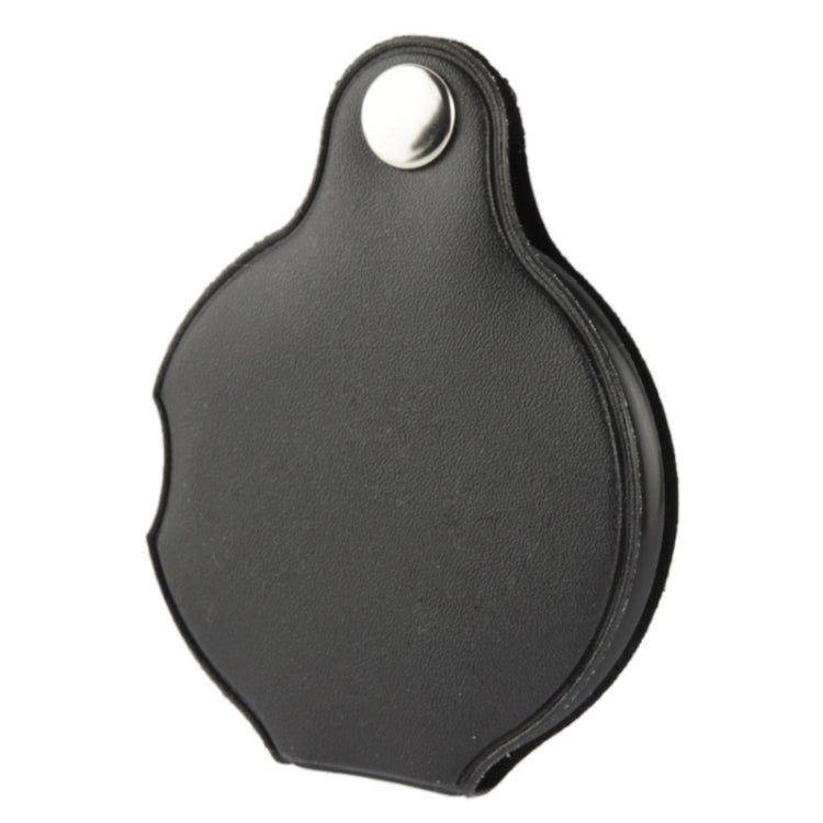 10 PCS 5X 50mm Magnifier Pocket Folding Magnifying Glass Loupe Pocket Spiegel, Leather Folding 5X