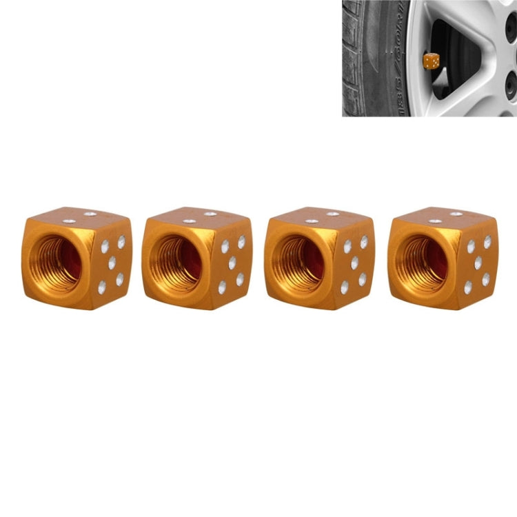 Universal 8mm Dice Style Aluminium Alloy Car Tire Valve Caps, Pack of 4, Dice Style 5, Dice Style 5, Dice Style 4, Dice Style, Dice Shape 5