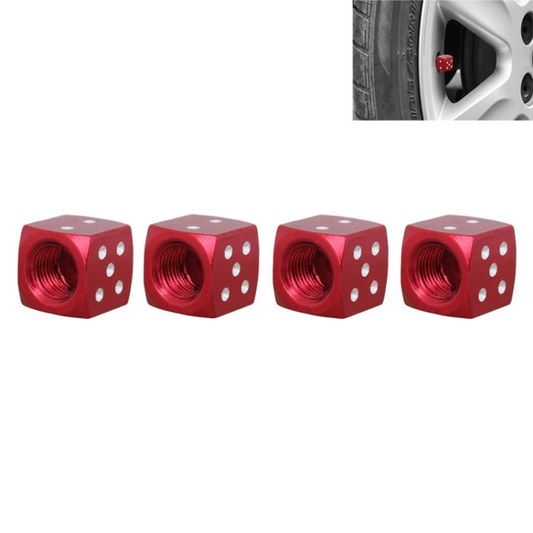 Universal 8mm Dice Style Aluminium Alloy Car Tire Valve Caps, Pack of 4, Dice Style 5, Dice Style 5, Dice Style 4, Dice Style, Dice Shape 5