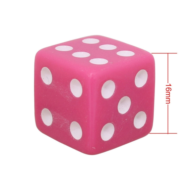 Universal 8mm Dice Style Plastic Car Tire Valve Caps, Pack of 4, Dice Shape 3 Magenta, Dice Shape 3, Dice Style 3