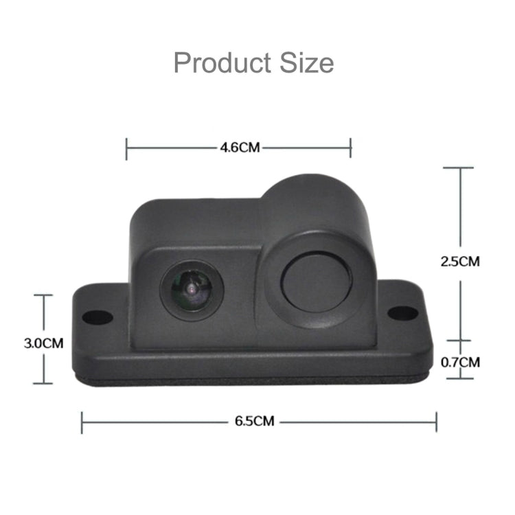 2 in 1 Mini 160 Degrees View Angle Car Rear View Reverse Backup Car Camera with Parking(Black), 2 in 1