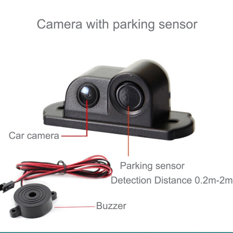 2 in 1 Mini 160 Degrees View Angle Car Rear View Reverse Backup Car Camera with Parking(Black), 2 in 1