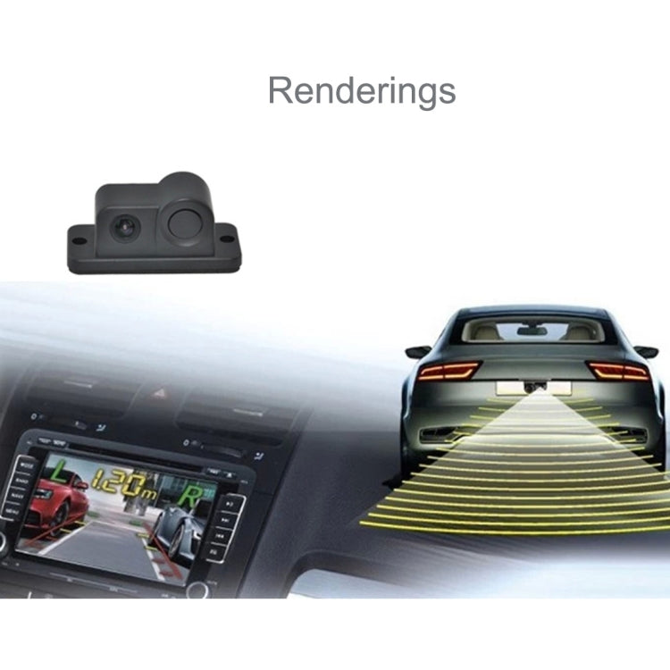 2 in 1 Mini 160 Degrees View Angle Car Rear View Reverse Backup Car Camera with Parking(Black), 2 in 1