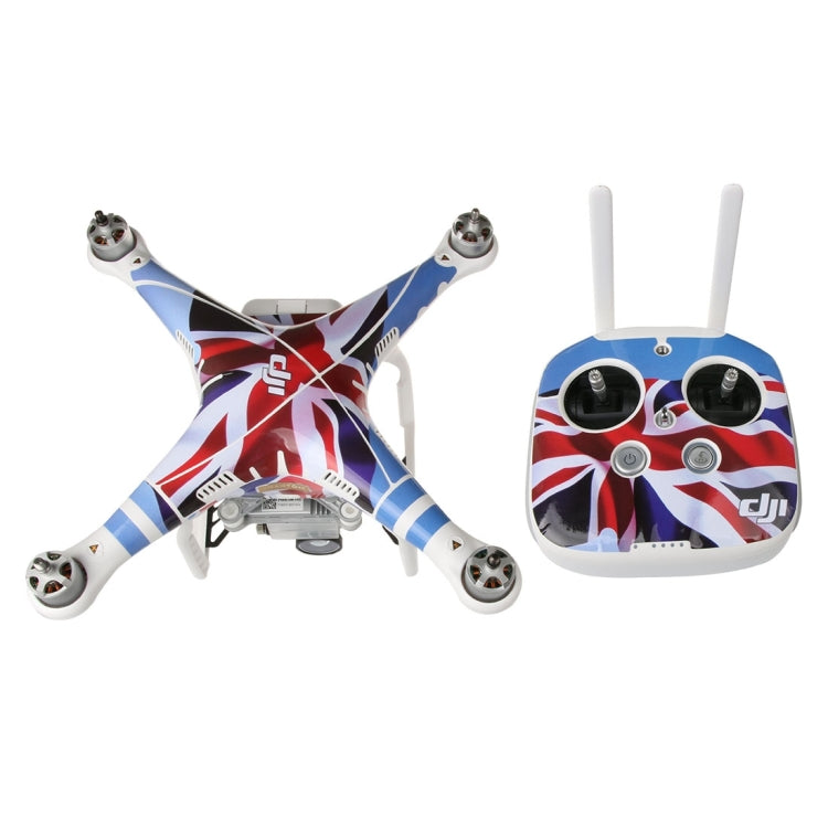 مجموعة ملصقات مقاومة للماء من ألياف الكربون البلاستيكية المقلدة رباعية الأبعاد لطائرة DJI Phantom 3 الرباعية المروحية وجهاز التحكم عن بعد والبطارية