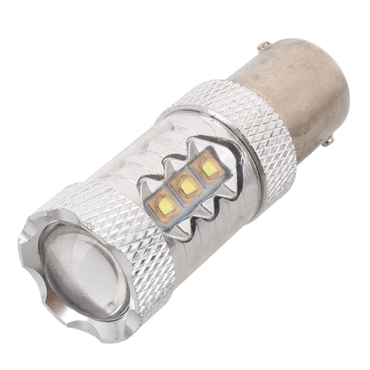 1156/BA15S 80 واط 800 لومن 6500 كلفن ضوء أبيض 16-3535-LED ضوء احتياطي للسيارة، تيار مستمر 12-24 فولت، 1156 80 واط