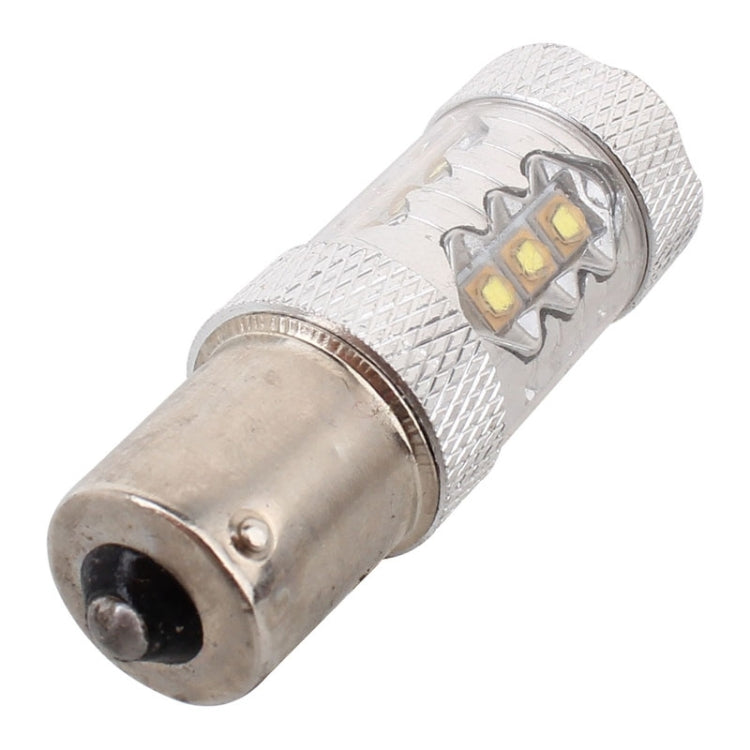 1156/BA15S 80 واط 800 لومن 6500 كلفن ضوء أبيض 16-3535-LED ضوء احتياطي للسيارة، تيار مستمر 12-24 فولت، 1156 80 واط