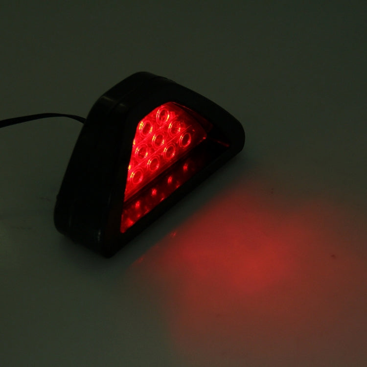 12-LED Rear Tail Warning Brake Light for DC 12V Cars, 12-LED Red Light, White Light