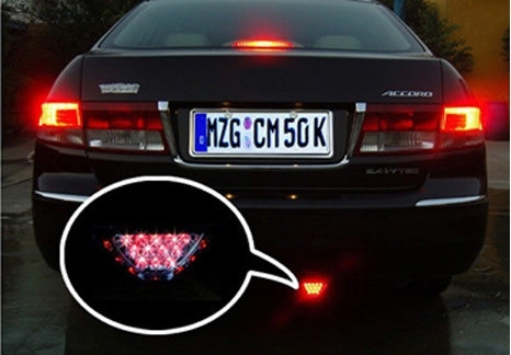 12-LED Rear Tail Warning Brake Light for DC 12V Cars, 12-LED Red Light, White Light