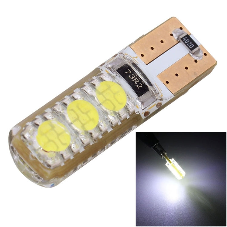 10 PCS T10 3W 300LM Silicone 6 LED SMD 5050 Car Clearance Lights Lamp, DC 12V, 6 LED SMD 5050, 6 SMD 5050 LEDs, 6 SMD 5050 LEDs