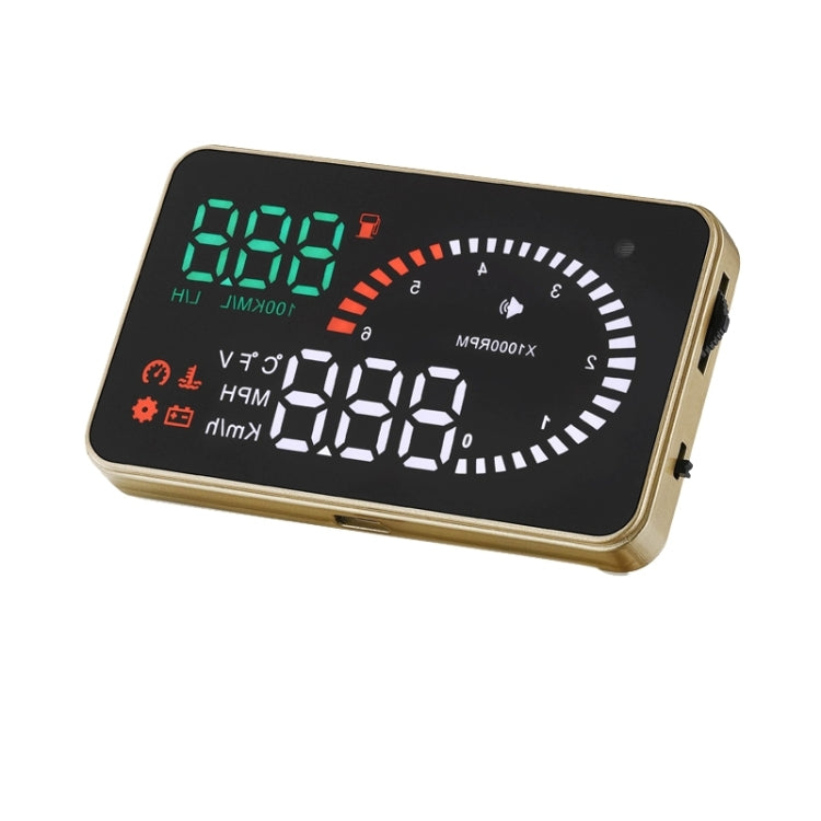 X6 3.5 inch Car OBDII / EUOBD HUD Vehicle-mounted Head Up Display Security System, Support Speed & Water Temperature & Speed Alarm & Fuel Consumption & Battery Voltage, etc., X6