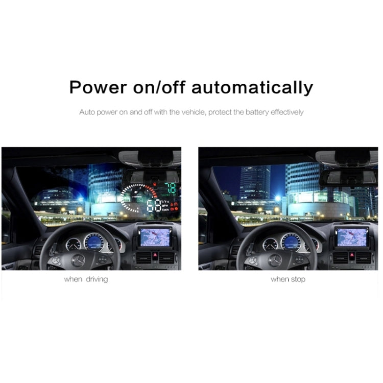 X6 3.5 inch Car OBDII / EUOBD HUD Vehicle-mounted Head Up Display Security System, Support Speed & Water Temperature & Speed Alarm & Fuel Consumption & Battery Voltage, etc., X6