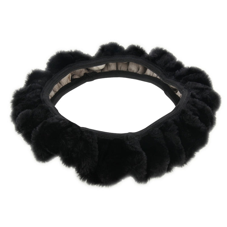 Universal Premium Soft Short Plush Winter Car Steering Wheel Cover, Outer Diameter: About 25-35cm, Outer Diameter: About 25-35cm(Black), Outer Diameter: About 25-35cm(Gold)