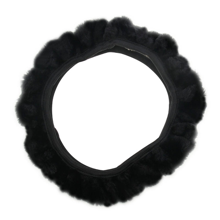 Universal Premium Soft Short Plush Winter Car Steering Wheel Cover, Outer Diameter: About 25-35cm, Outer Diameter: About 25-35cm(Black), Outer Diameter: About 25-35cm(Gold)