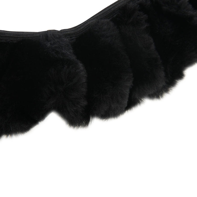 Universal Premium Soft Short Plush Winter Car Steering Wheel Cover, Outer Diameter: About 25-35cm, Outer Diameter: About 25-35cm(Black), Outer Diameter: About 25-35cm(Gold)