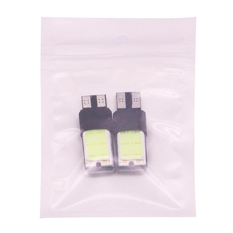 قطعتان من مصابيح T10 3 وات 160-180 لومن، 2 ليد أزرق ثلجي COB LED، مصابيح تخليص السيارة، تيار مستمر 12 فولت، 2 ليد COB LED، COB LED
